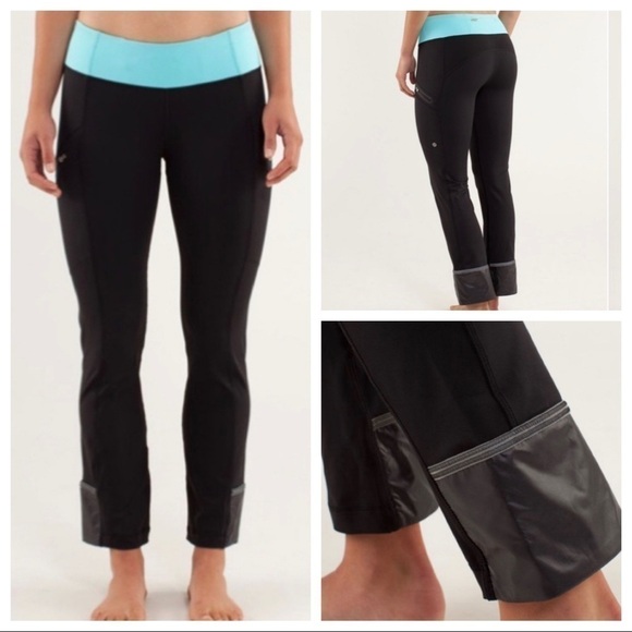 Lululemon Runnin' With My Homies Pant 6 NWT  Black / Angel Blue - Picture 1 of 9